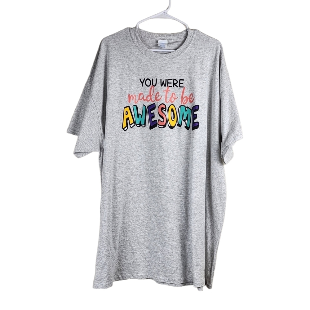 Teacher  Short Sleeve Cotton T-Shirt "You Were Made To Be Awesome" Size 3XL